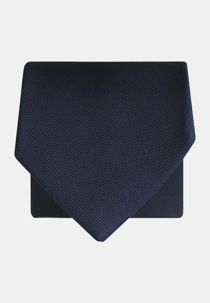 Navy Twill 100% silkkisolmio