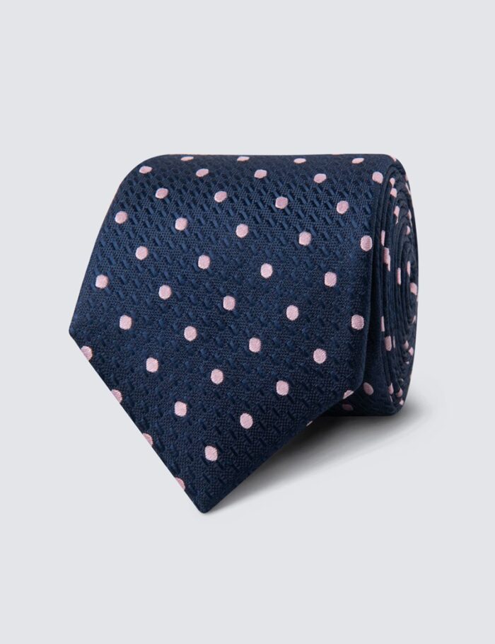 Navy Spot 100 % silkkisolmio