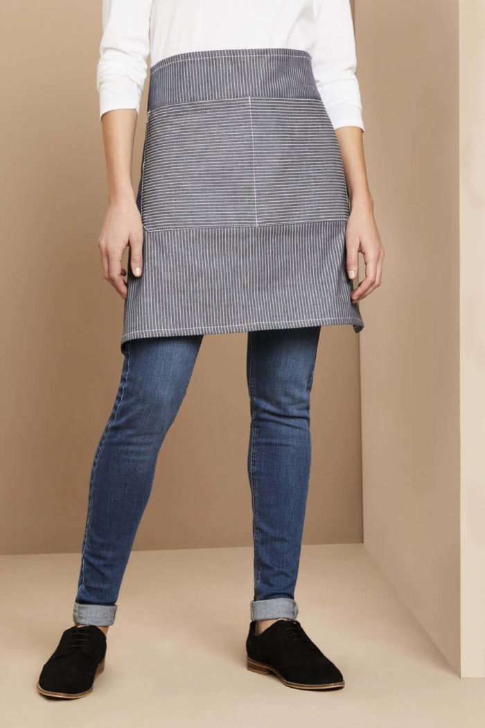 Denim Strīpu īsais Priekšauts - Image 3