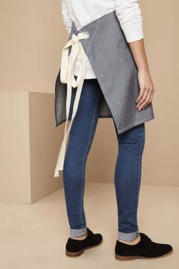 Denim Strīpu īsais Priekšauts - Image 4
