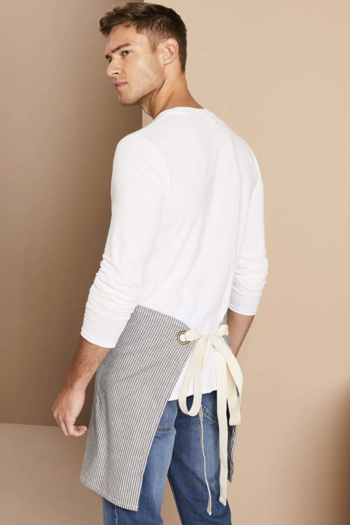 Denim Strīpu īsais Priekšauts - Image 6