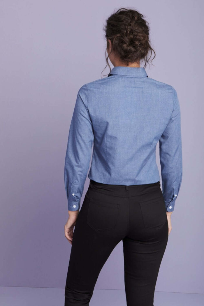 Denim-Look pluus naistele - Image 5
