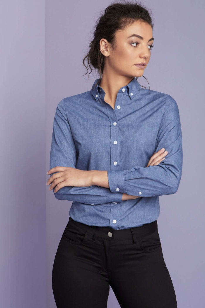 Denim-Look pluus naistele
