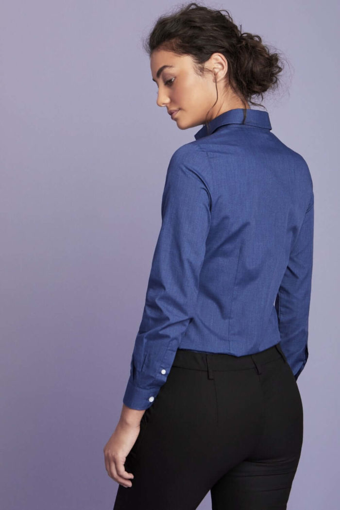 Denim-Look pluus naistele - Image 2