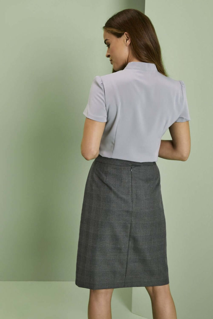 Plain Tie Neck Blouse - Image 12