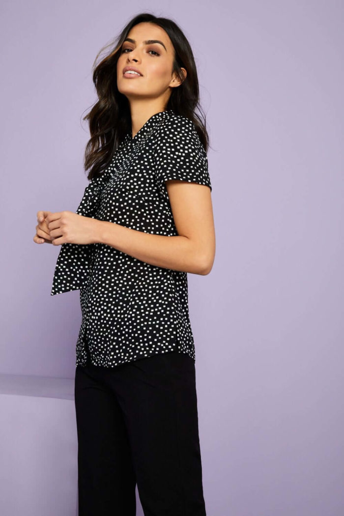 Tie Neck Blouse with Various Patterns - Image 15