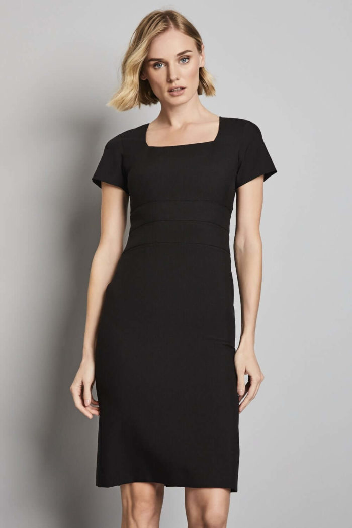 Semi-Fitted Square Neckline Dress
