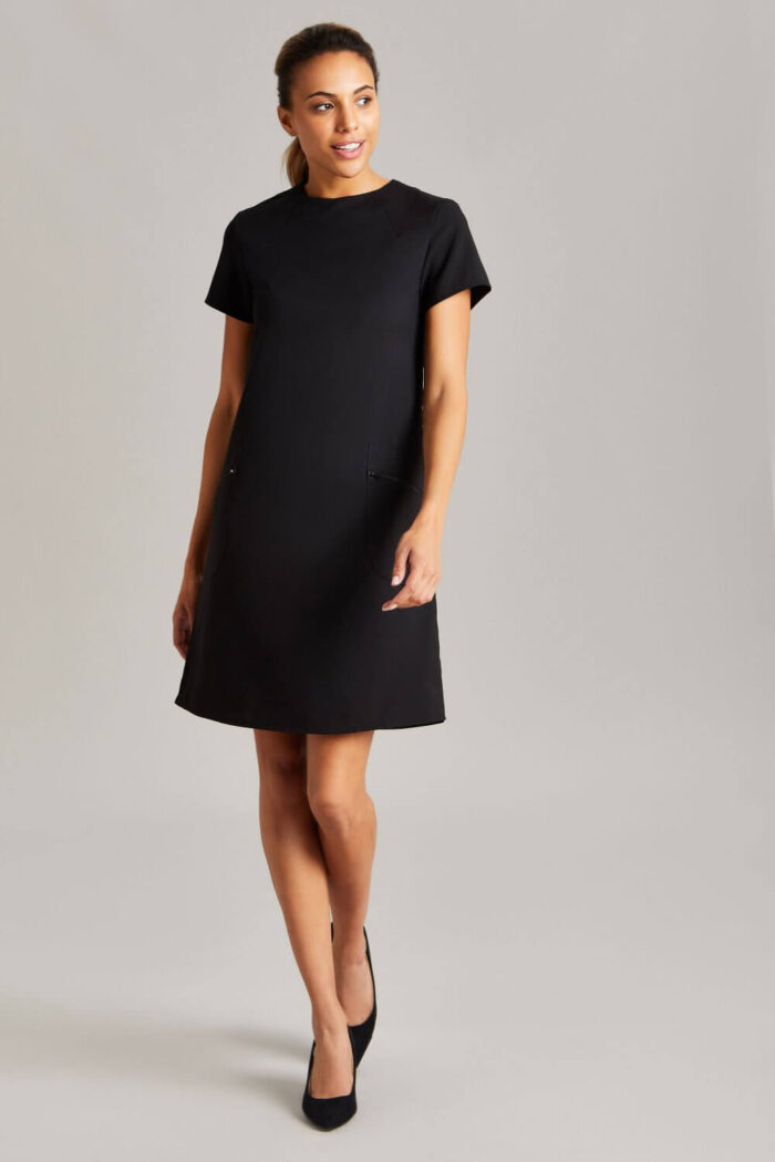 A-Line Black Shift Dress