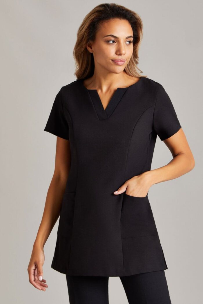 Simon Jersey Linen blend V-neck Tunic - Image 3