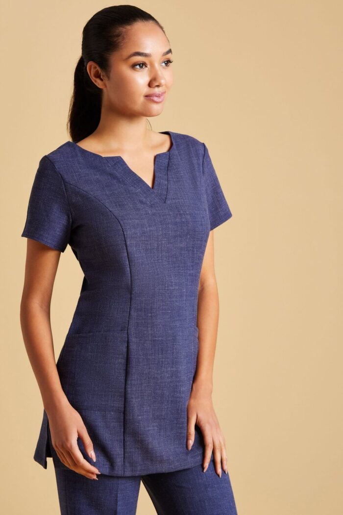 Simon Jersey Linen blend V-neck Tunic - Image 4