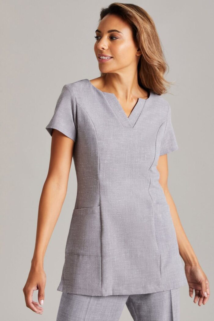 Simon Jersey Linen blend V-neck Tunic - Image 7