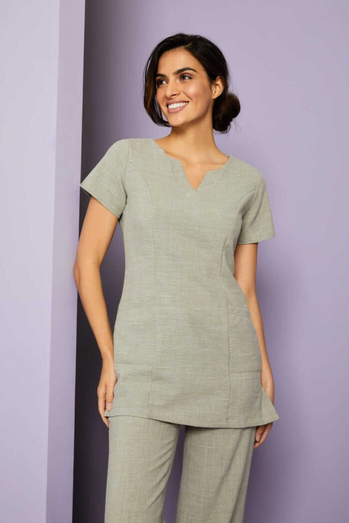 Simon Jersey Linen blend V-neck Tunic - Image 10