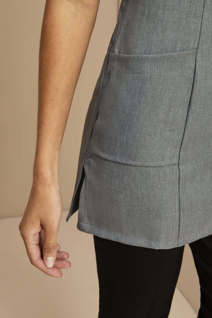 Side Pocket and V-Neck Beauty Tunic - Image 8