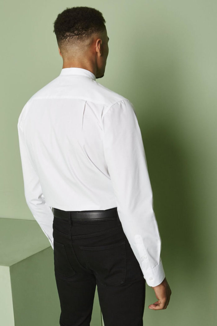 Men’s Long Sleeve Mandarin Collar Shirt - Image 6