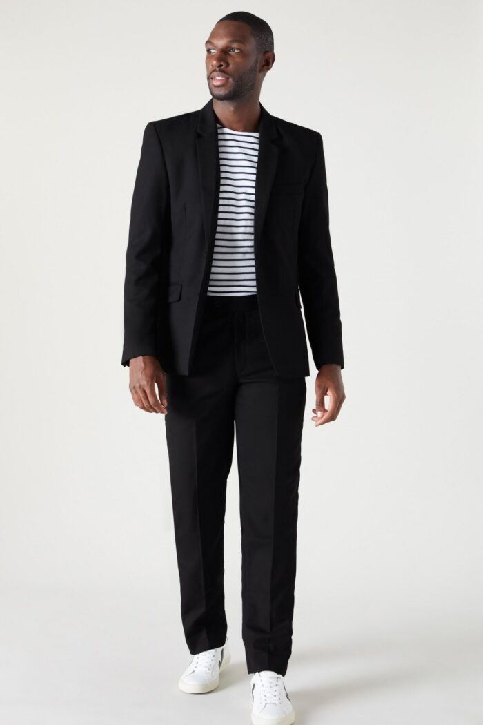 Contemporary Men’s Modern Fit Jacket black and Charcoal - Image 3