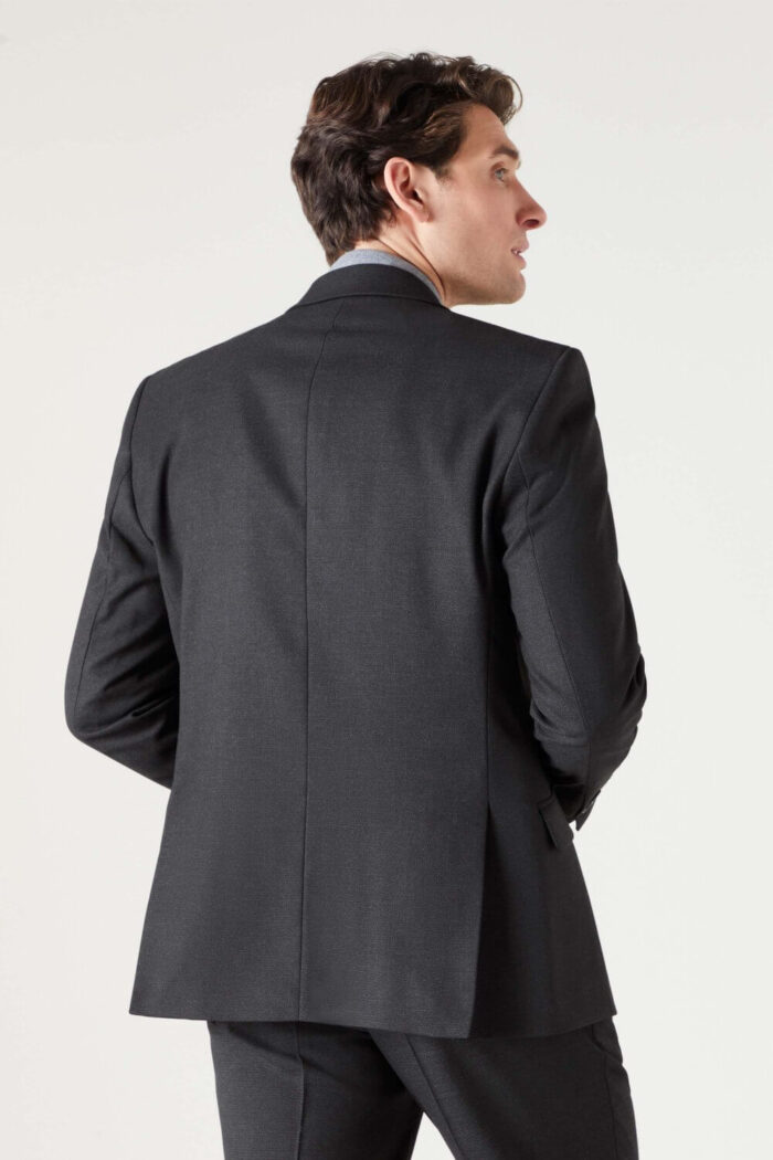 Contemporary Men’s Modern Fit Jacket black and Charcoal - Image 5