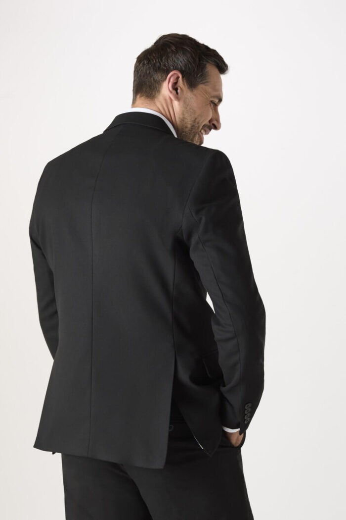 Contemporary Men’s Modern Fit Jacket black and Charcoal - Image 6