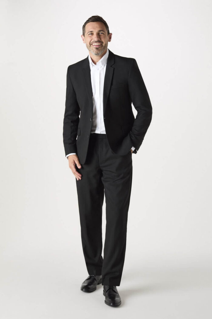 Contemporary Men’s Modern Fit Jacket black and Charcoal - Image 7