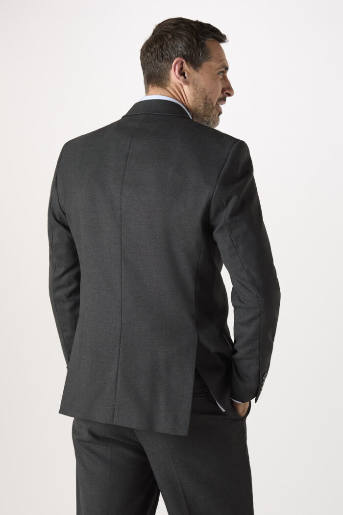 Contemporary Men’s Modern Fit Jacket black and Charcoal - Image 11