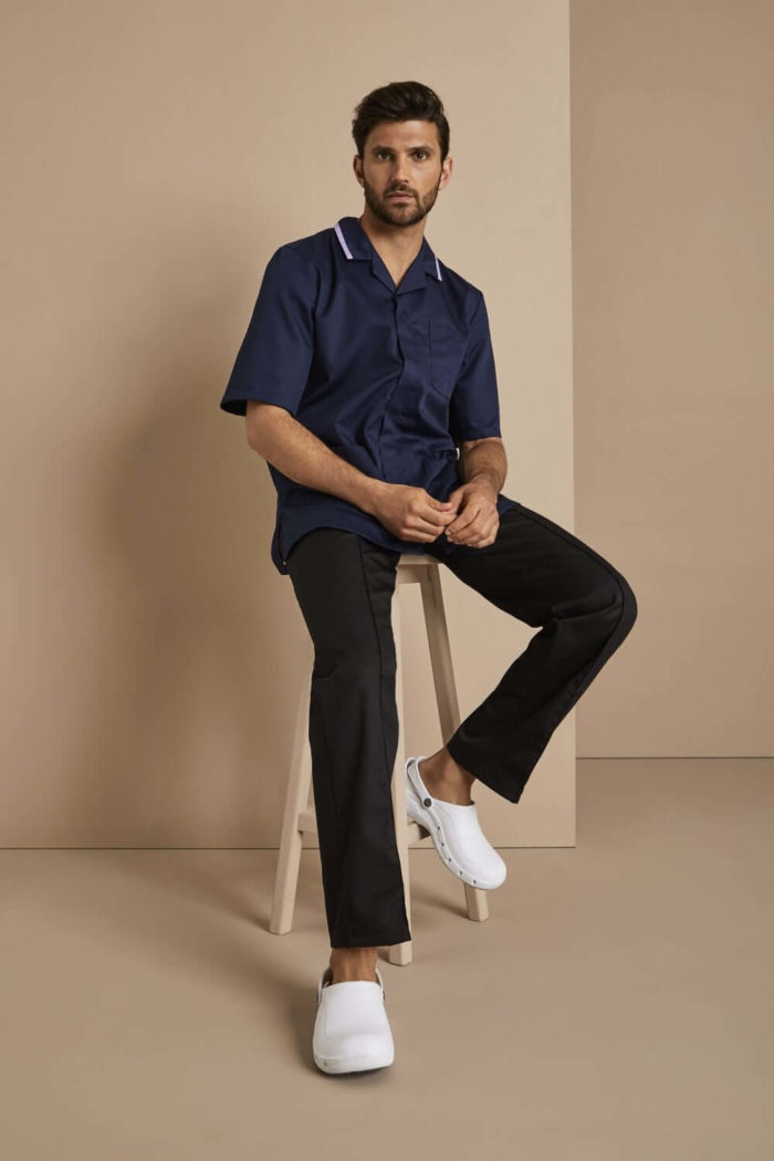 Mens Classic Healthcare Tunic Navy - Image 2