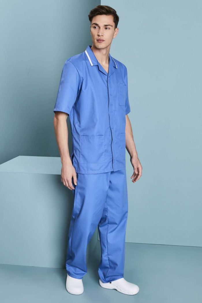 Mens Classic Healthcare tunic with white trim - Image 5