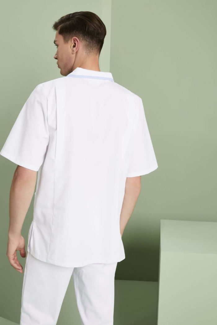 Mens Classic Healthcare tunic White - Image 3