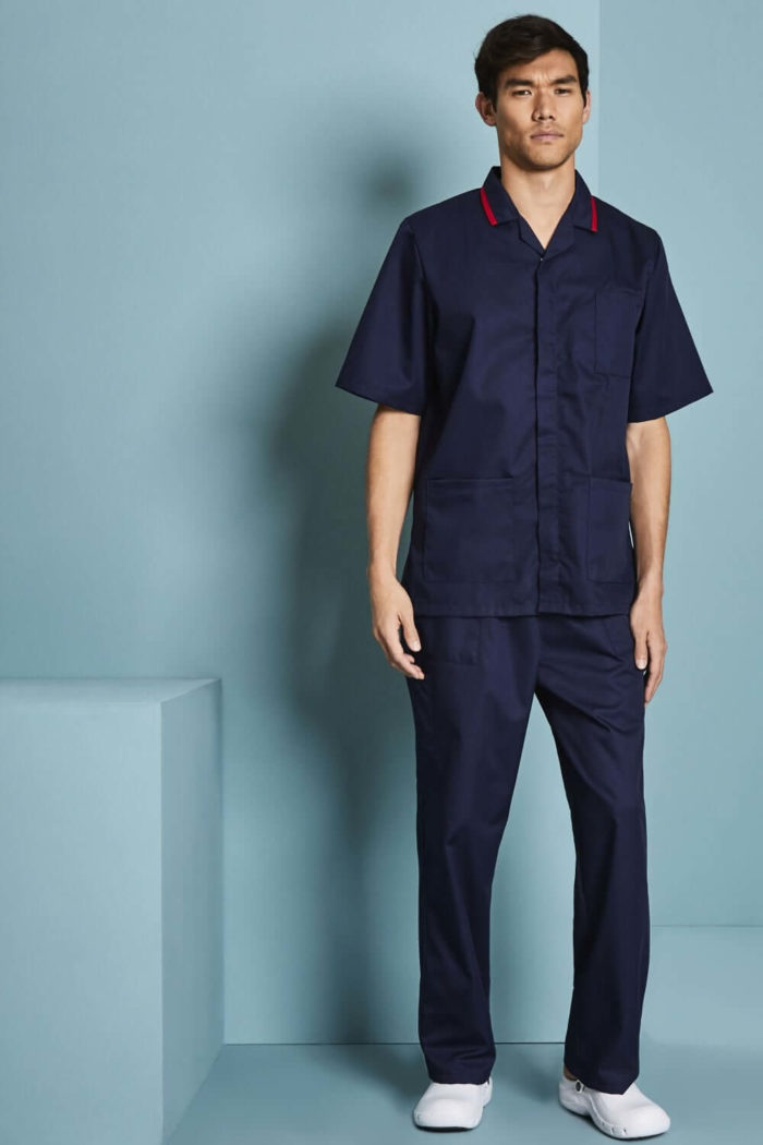 Mens Classic Healthcare Tunic Navy - Image 6