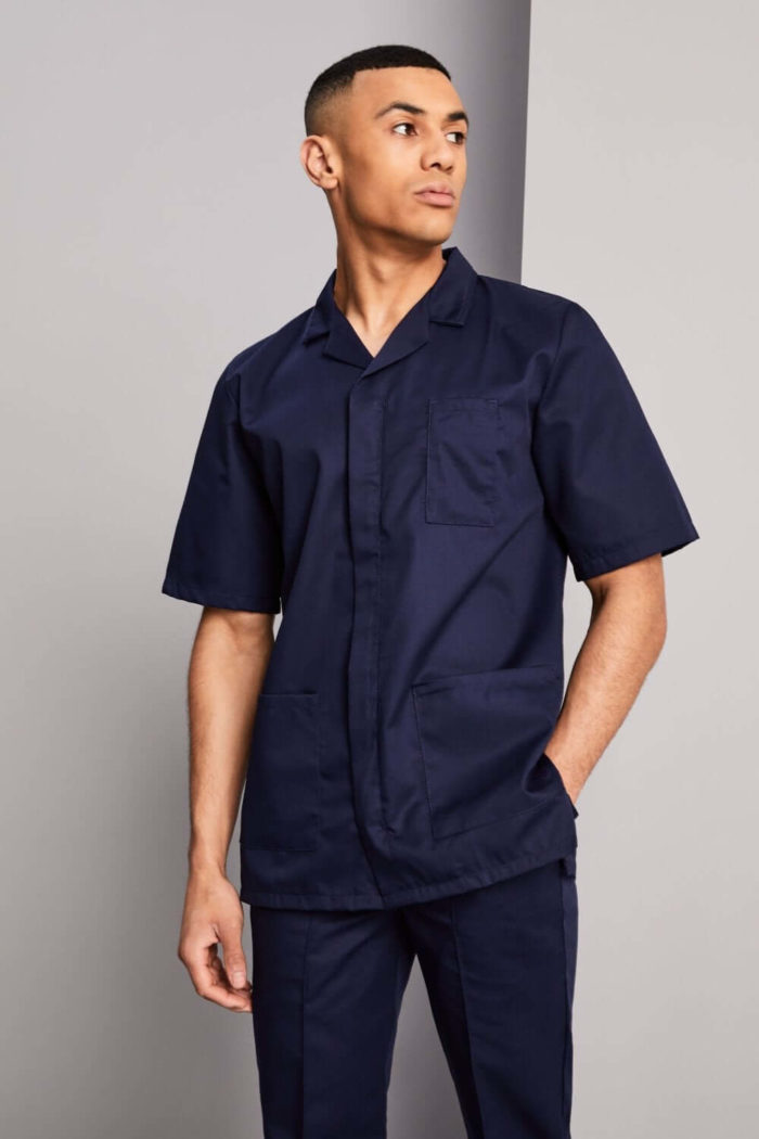 Mens Classic Healthcare tunic Navy or White - Image 3