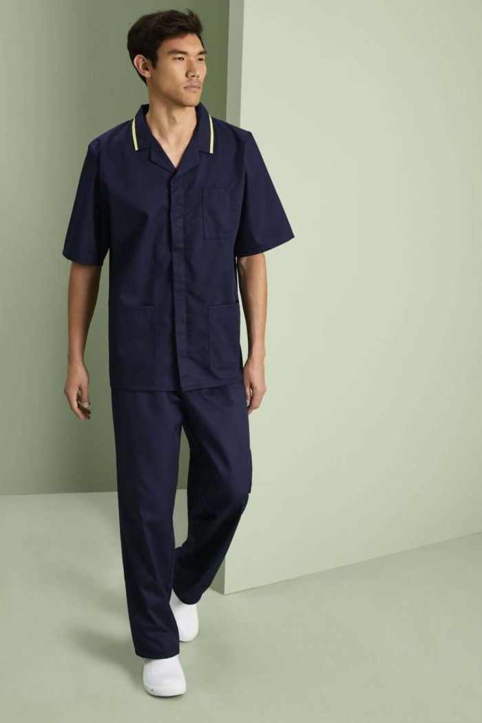 Mens Classic Healthcare Tunic Navy - Image 4