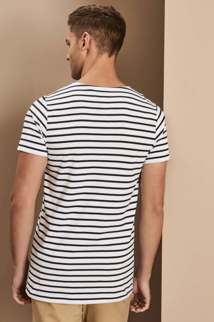 Mens Short Sleeve Breton Tee - Image 2