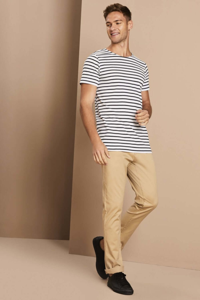 Mens Short Sleeve Breton Tee - Image 3