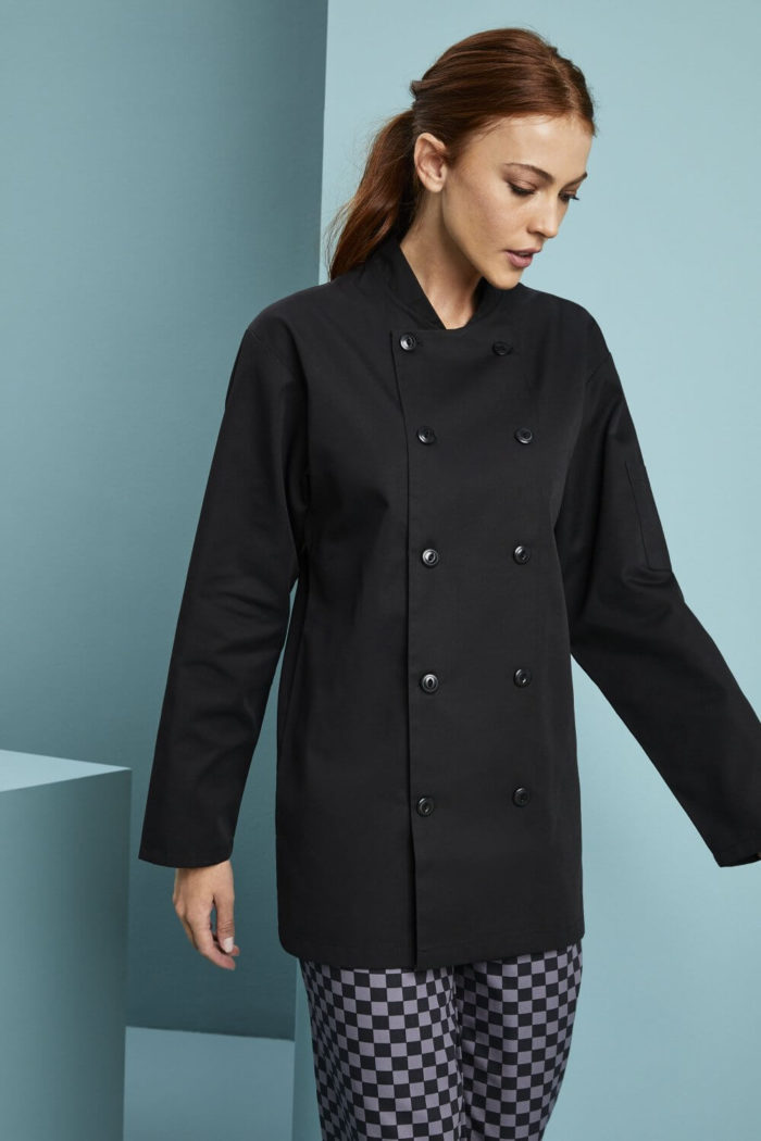 Long Sleeve Heat Proof Button Chef Jacket - Image 3