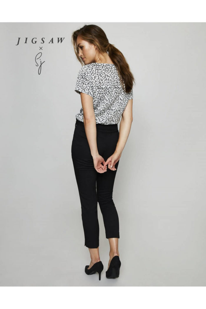 Jigsaw X SJ Short Sleeve Pleat Neck Blouse - Image 5