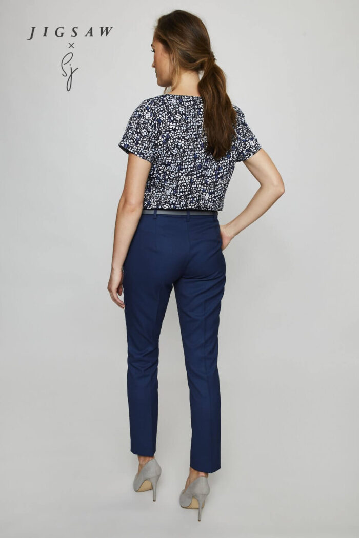 Jigsaw X SJ Short Sleeve Pleat Neck Blouse - Image 8