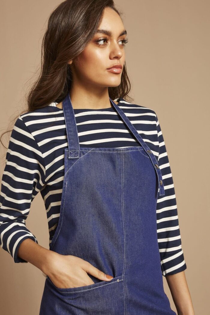 Front Pocket Denim Apron, long - Image 5