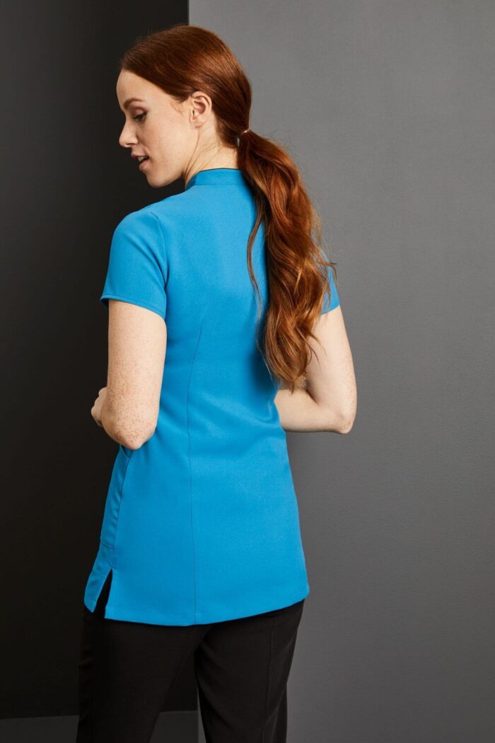 One button tunic with pocket and colored trim - Image 4