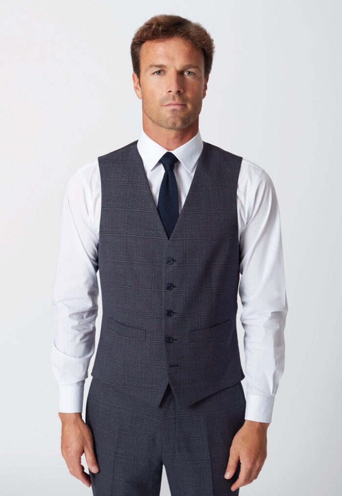 Emilio Check Waistcoat - Image 6