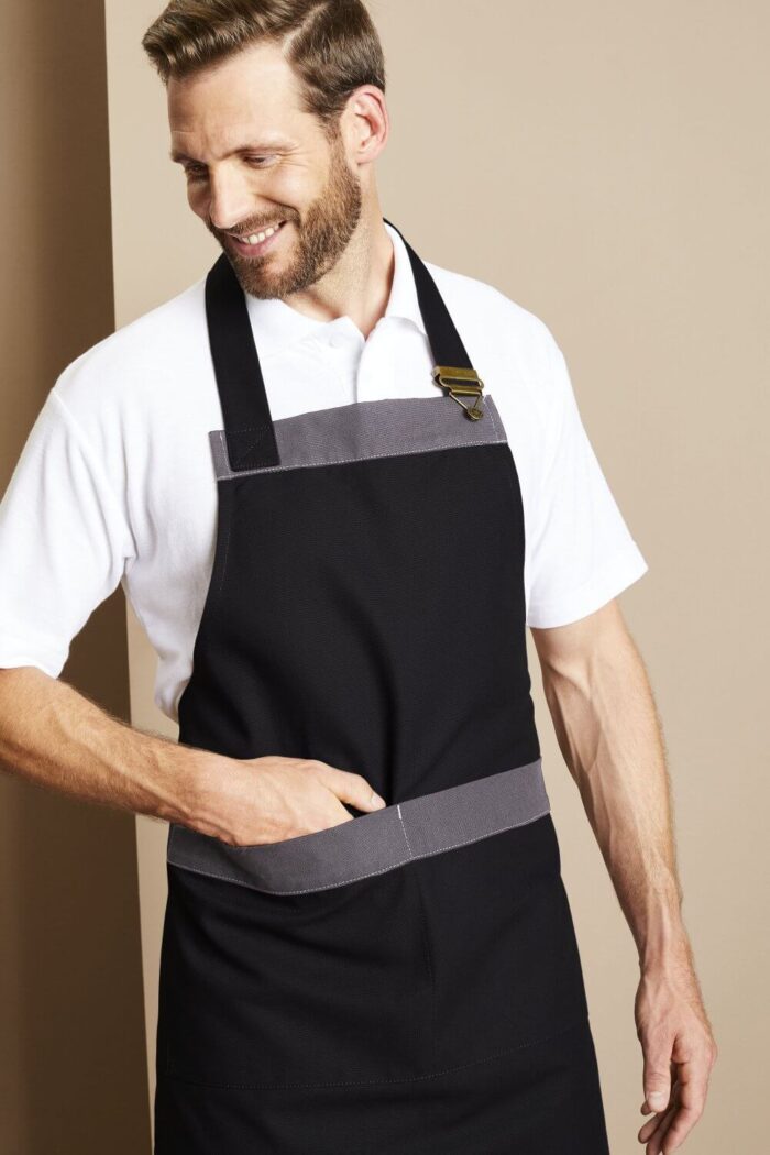 Contrast Clip Bib Apron