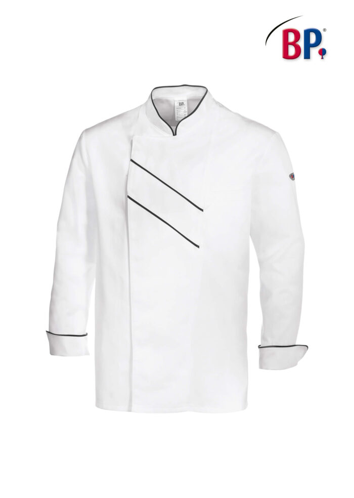BP® ® Chef’s jacket with contrast color stripe - Image 3