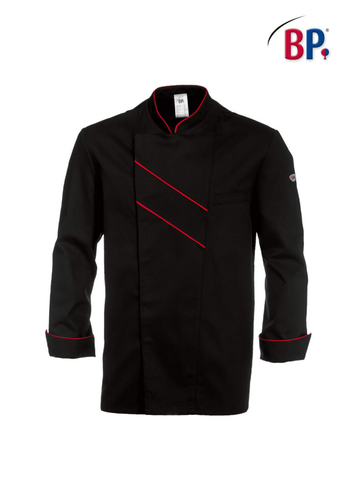 BP® ® Chef’s jacket with contrast color stripe - Image 2