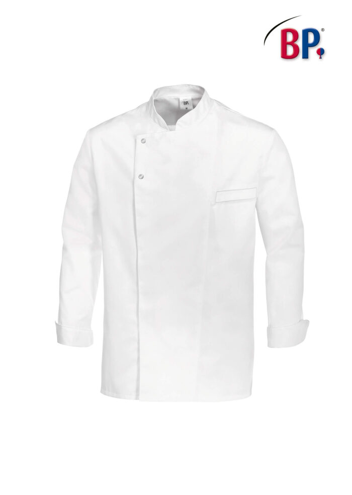 BP® Men's chef's jacket with press-stud band - Image 2