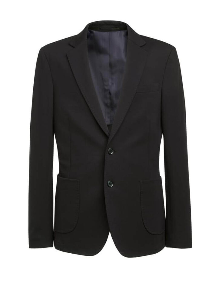 Men’s Slim fit Jersey Stretch Jacket black - Image 3