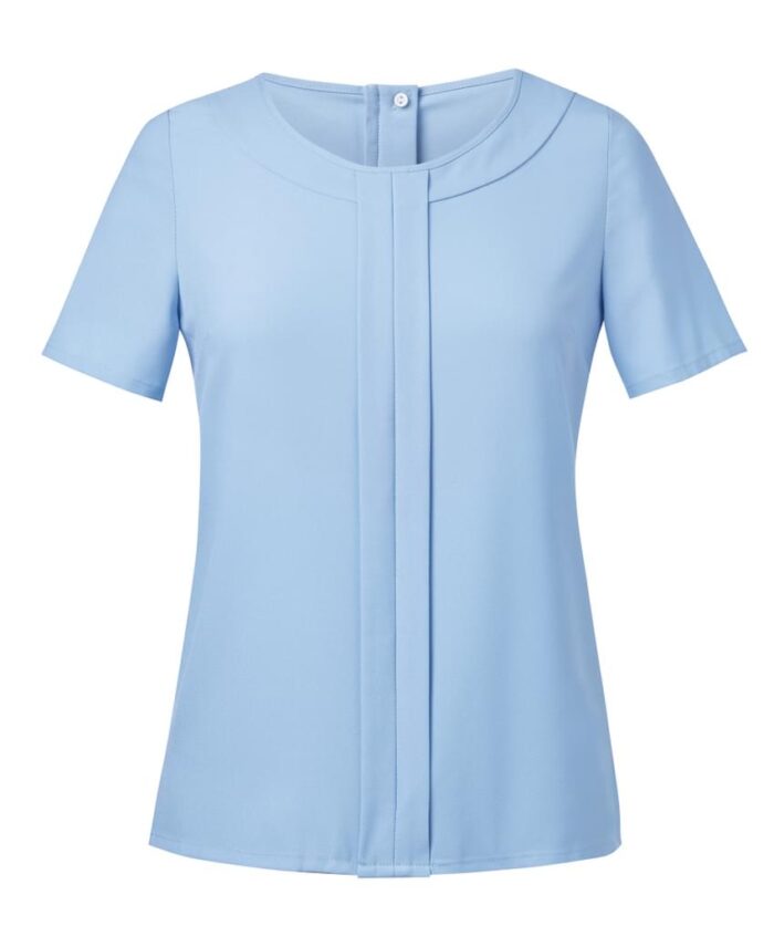 Short sleeve crepe de chine Blouse Verona - Image 4