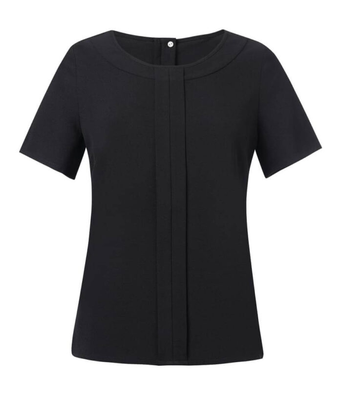 Short sleeve crepe de chine Blouse Verona - Image 5