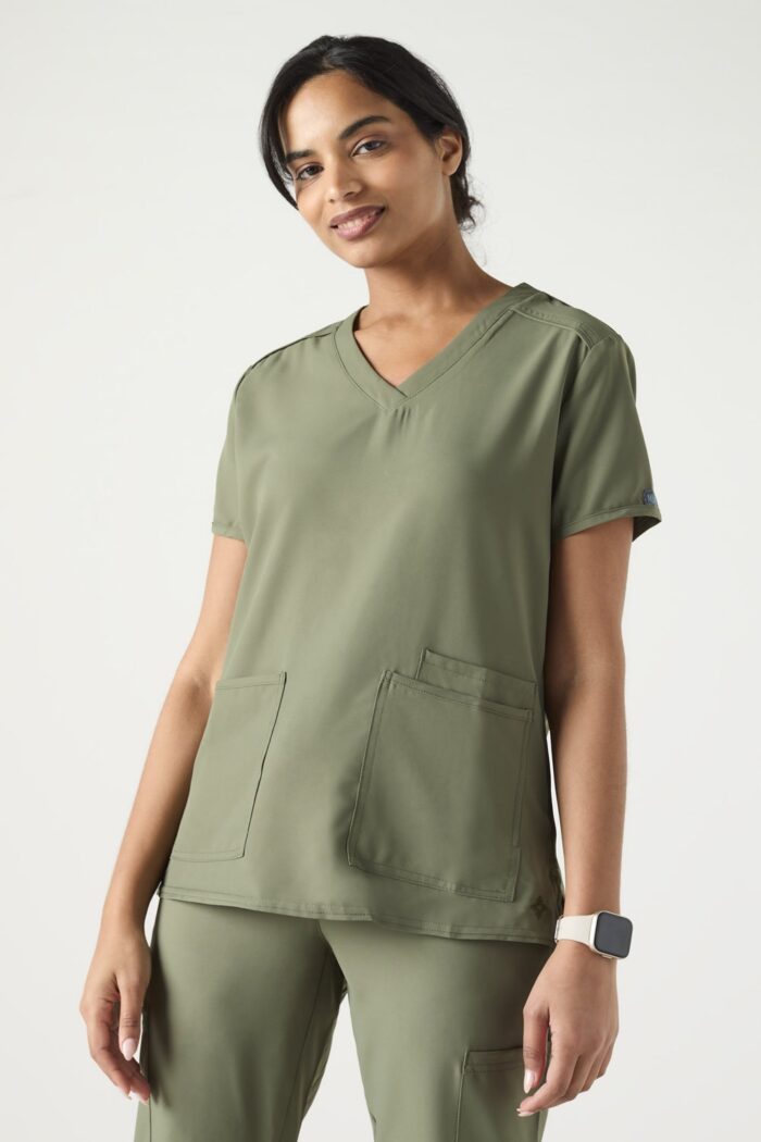 Three Pocket V-neck Top